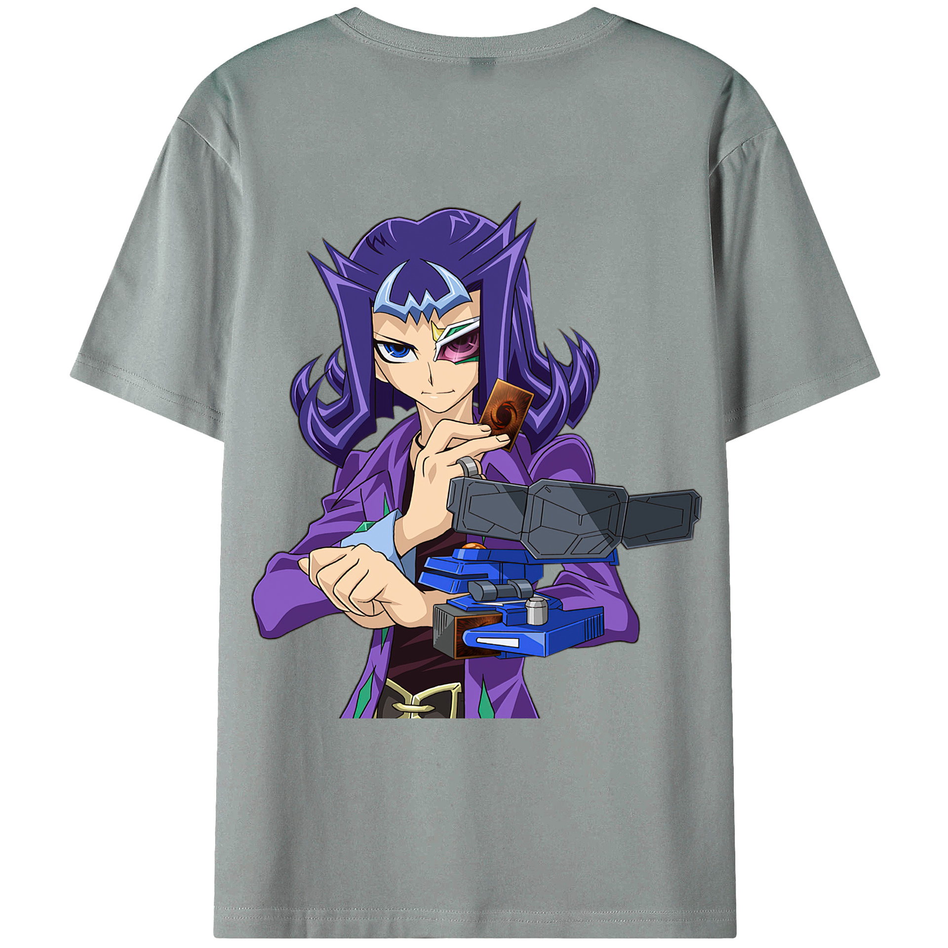 （画像用） 遊☆戯☆王 Yu-Gi-Oh! 綿100％ メンズ半袖Tシャツ（バックプリント） 通気性